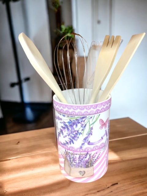 Lavender utensil holder