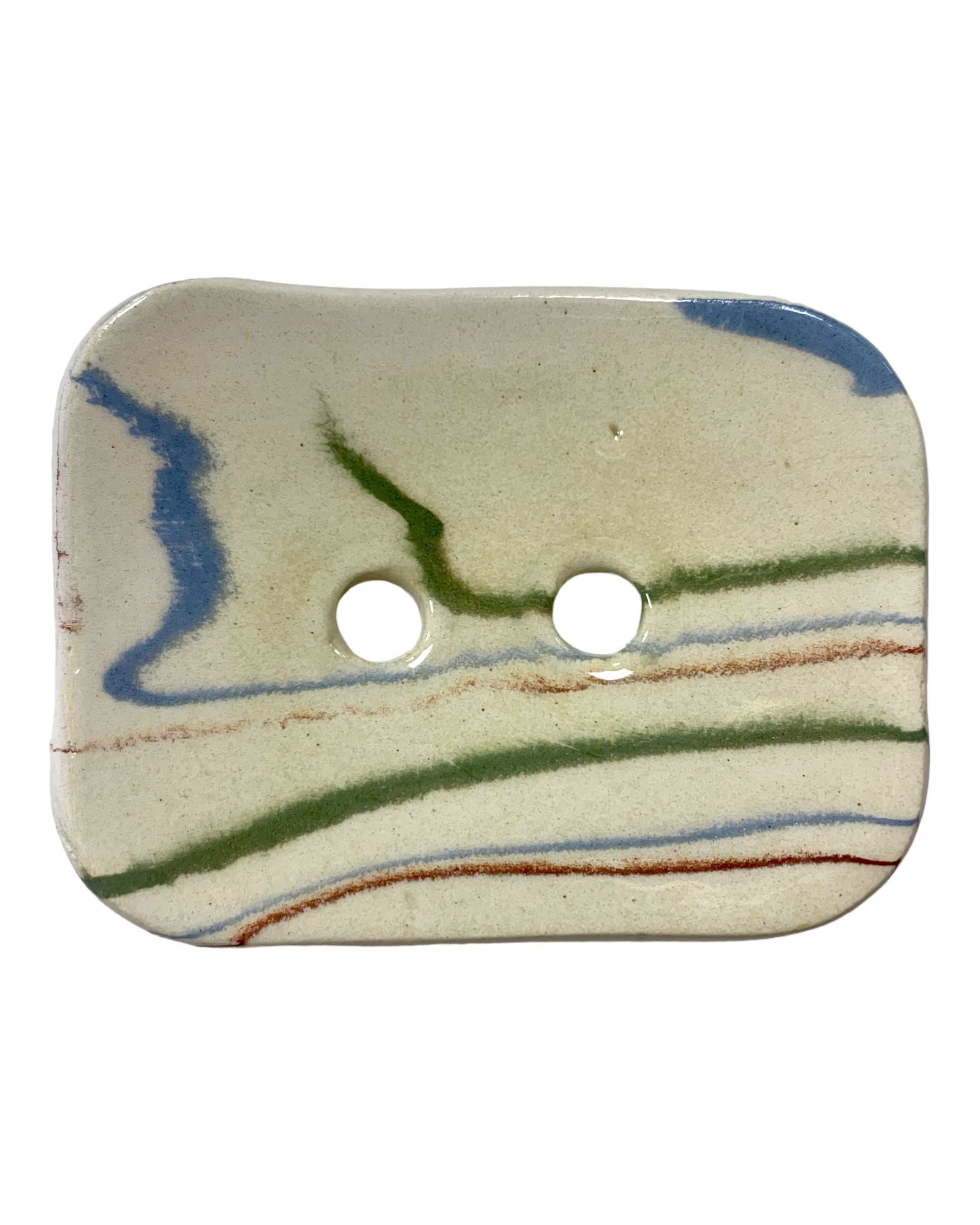 Porta sapone rettangolare in argilla, come in provenza