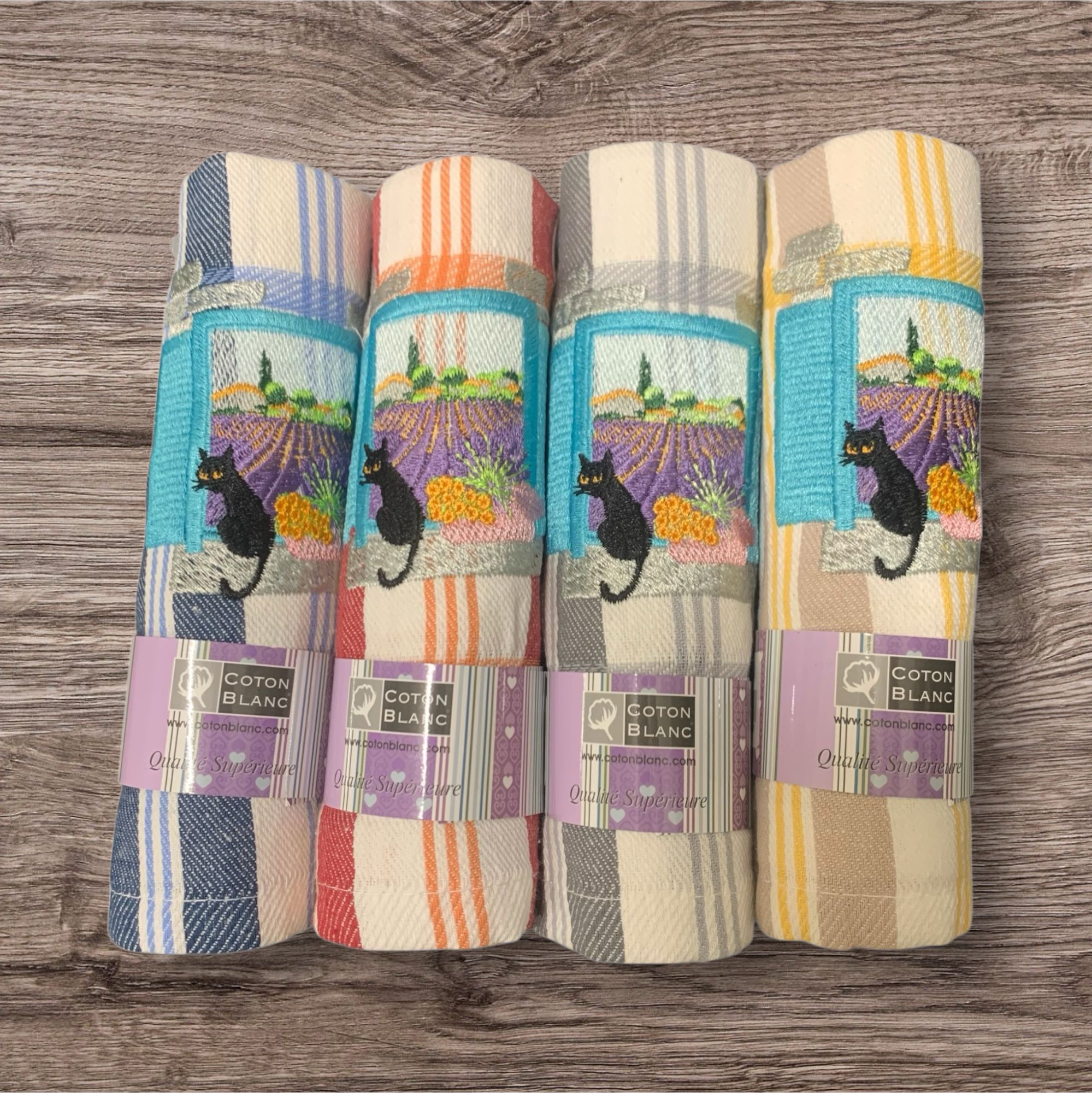 Asciugapiatti Provence et Chat Noir