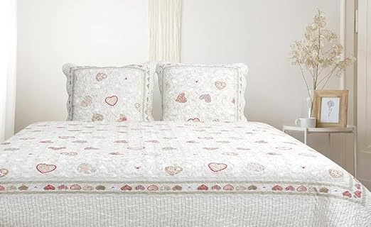 Boutis provenzale matrimoniale Autrefois Frenchy Rose