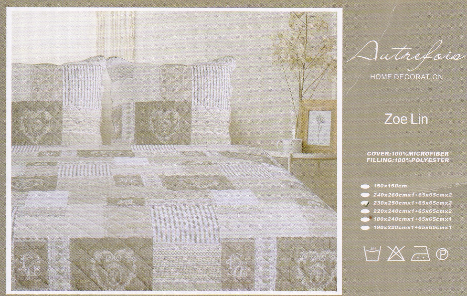 Boutis provenzale matrimoniale Autrefois Zoe Lin