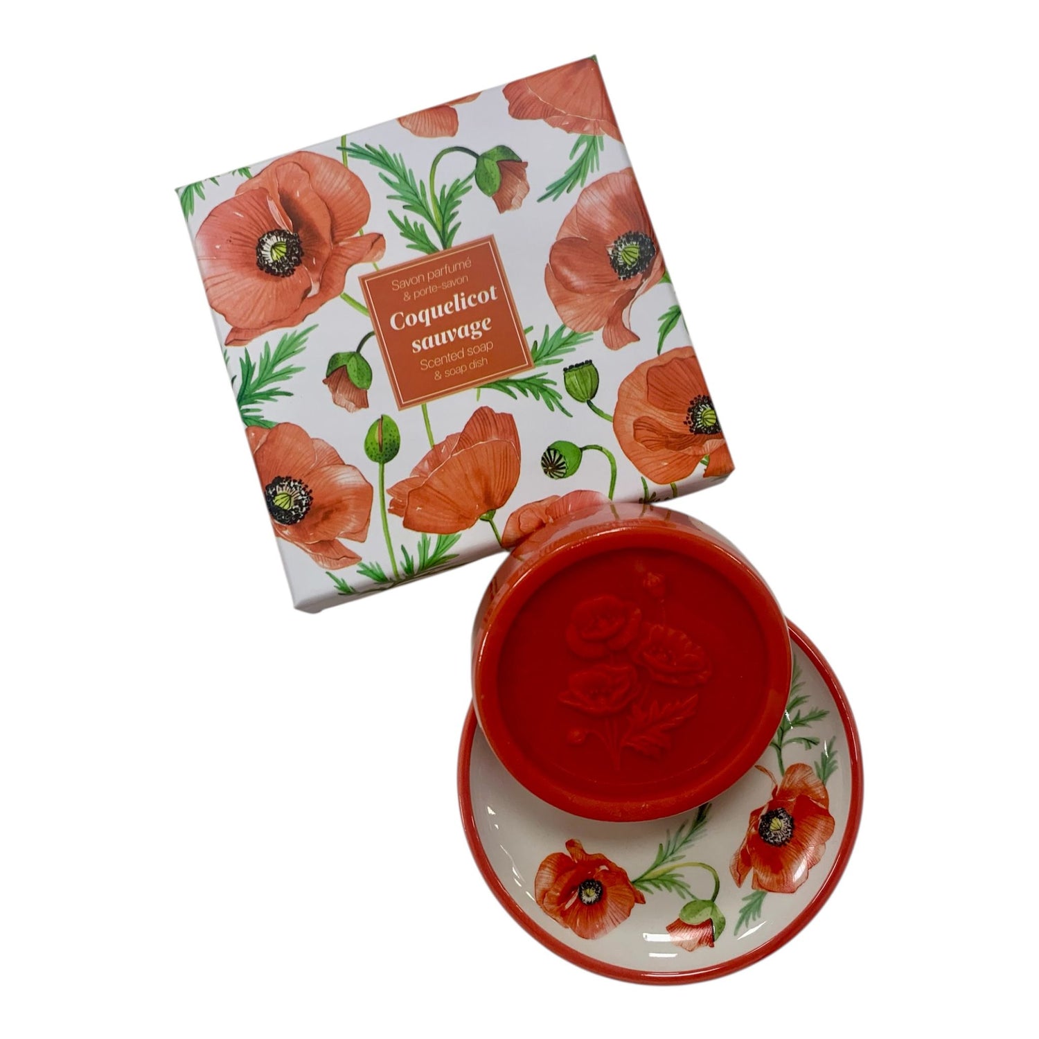 Cofanetto porta sapone e saponetta Papavero