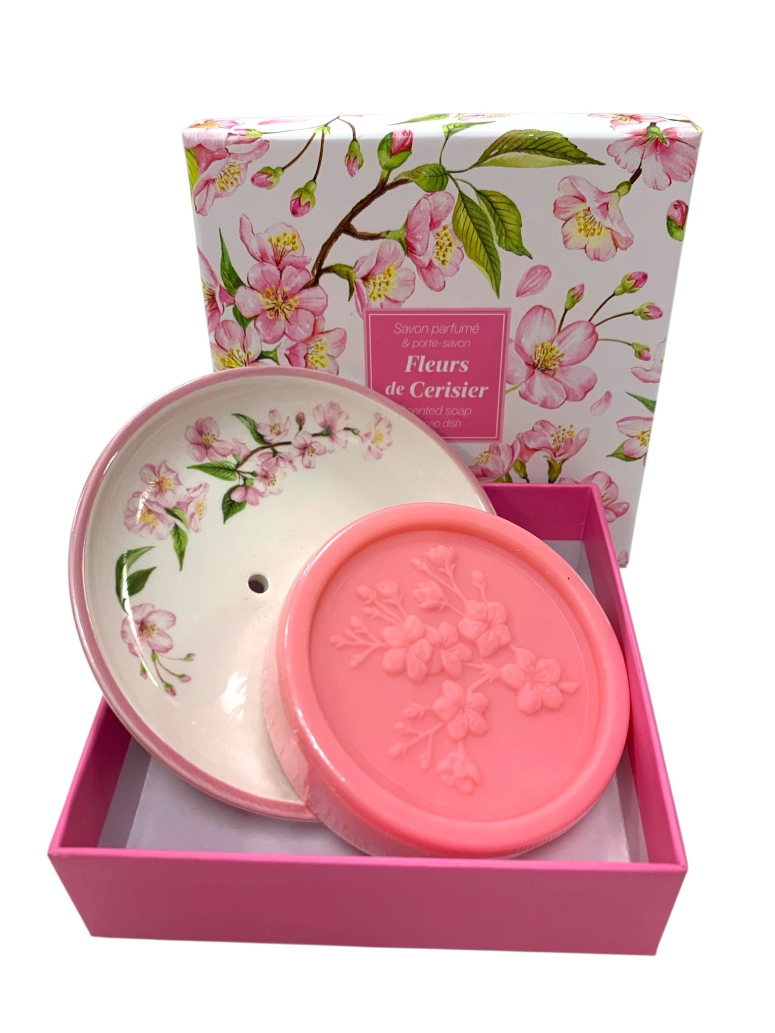 Cofanetto porta sapone e saponetta Fiori di Ciliegio