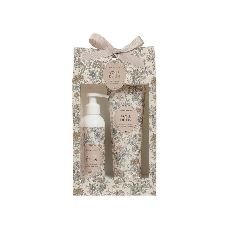 Confezione regalo Voile de Lin gel doccia e latte corpo