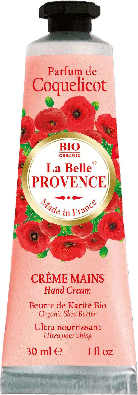 Crema mani idratante con burro di karité profumazione papavero, come in provenza