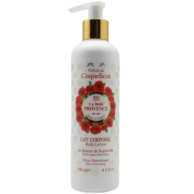 Latte corpo idratante al burro di karitè profumazione Papavero, come in provenza