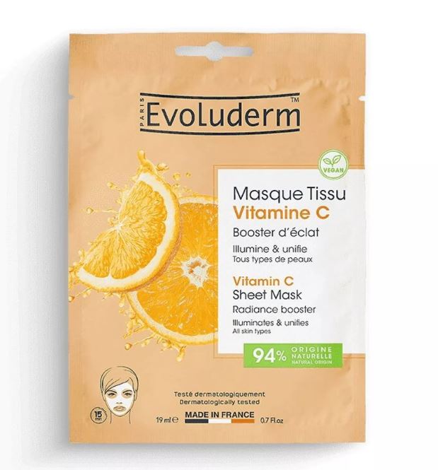 Maschera viso in tessuto alla vitamina C