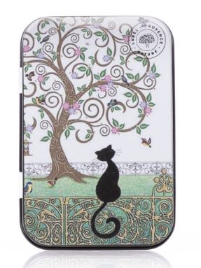 Scatoletta porta sapone Arbre Chat Noir