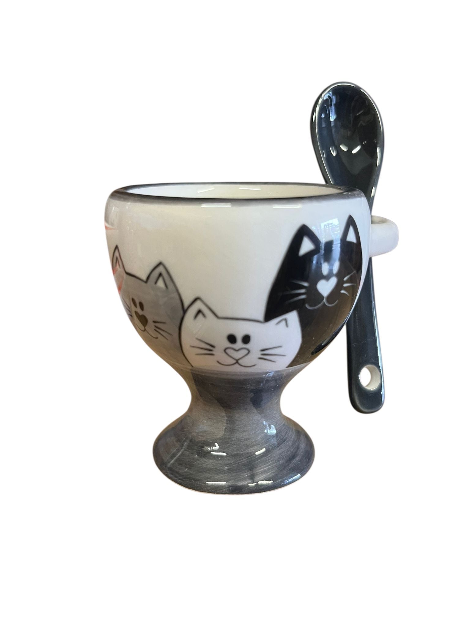 Portauovo con cucchiaio Collezione Chat