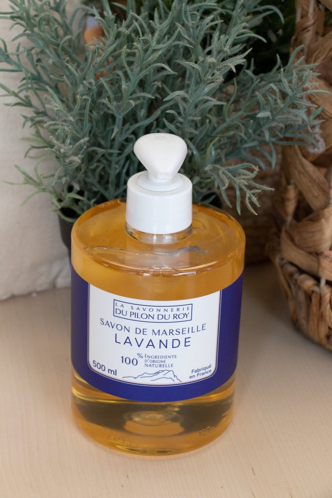 Liquid Marseille soap with lavender essential oil