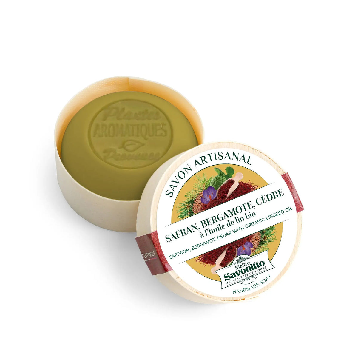 Saponi naturali con fragranze di Grasse in scatole di legno Maitre Savonitto