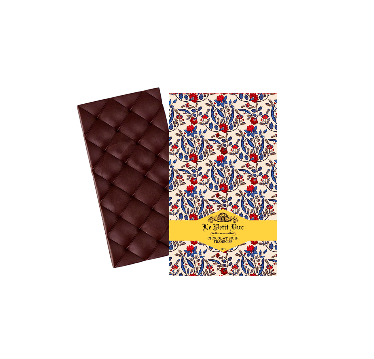 Tavoletta di cioccolato fondente bio e lamponi