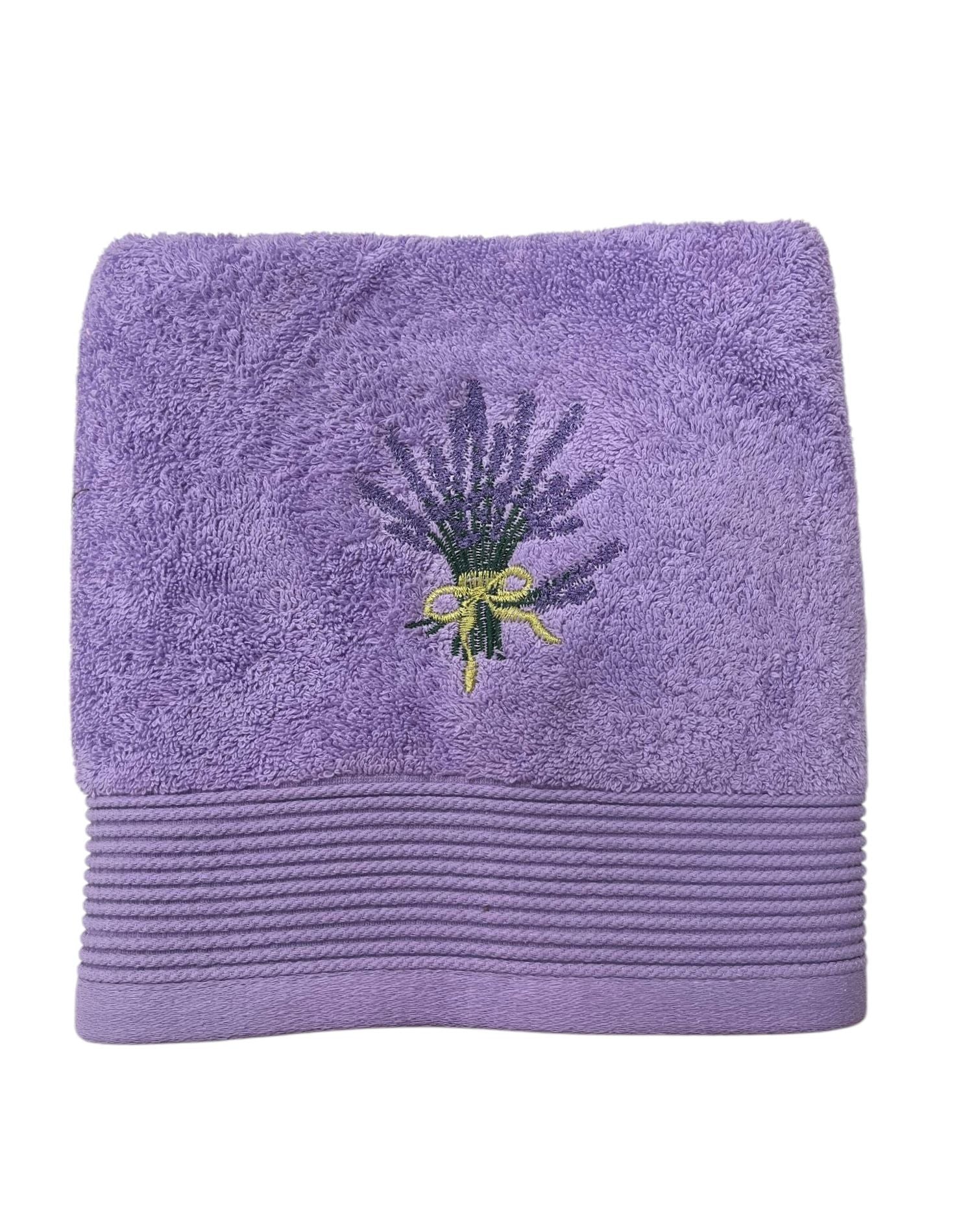 Asciugamano viso in spugna Lavanda 50x100