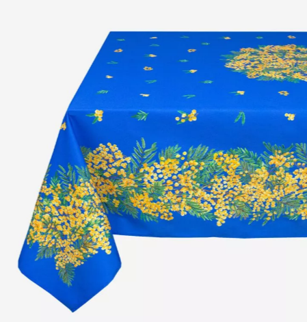 Tovaglia Mimosa Blu Tissus Toselli 150x200