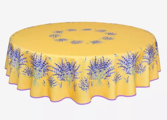 Tovaglia rotonda Bonnieux Lavande e Gialla diametro 180 cm