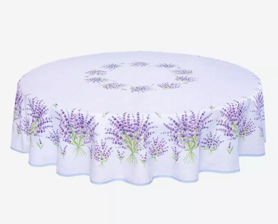 Tovaglia rotonda Bonnieux Lavande e Gialla diametro 180 cm