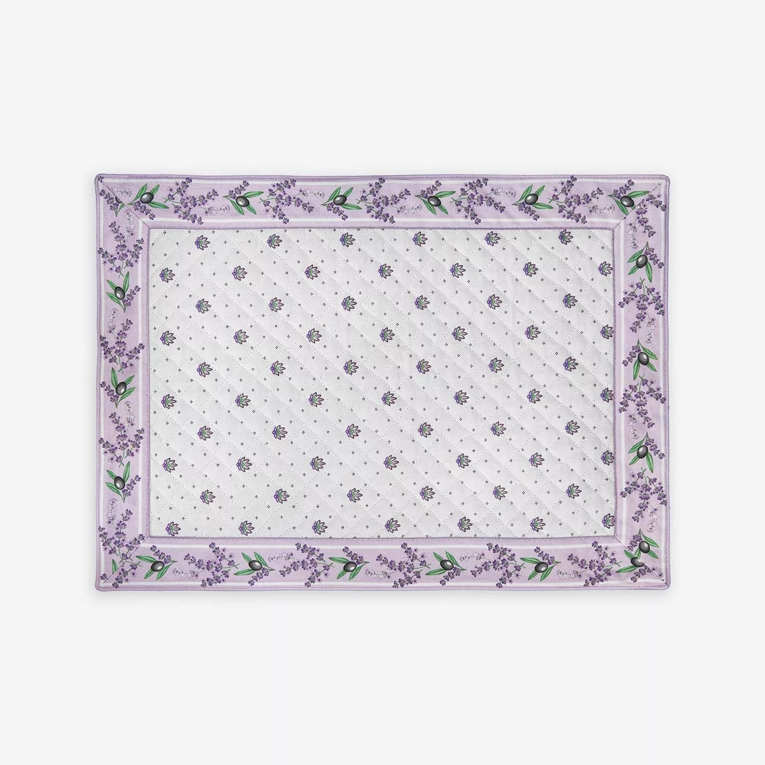 Tovaglietta Lauris Blanc Lavande Tissus Toselli