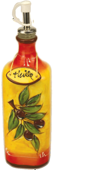 Olive Rouge ceramic oil bottle