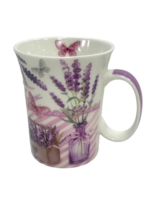 Lavender decorated mug
