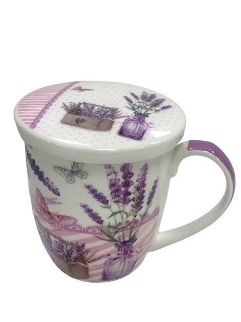 Infusion cup with Lavender decoration