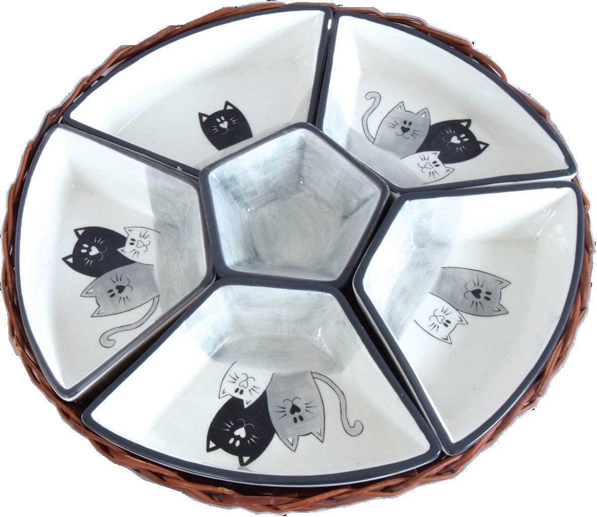 Ceramic plate for Chat appetizers and appetizers