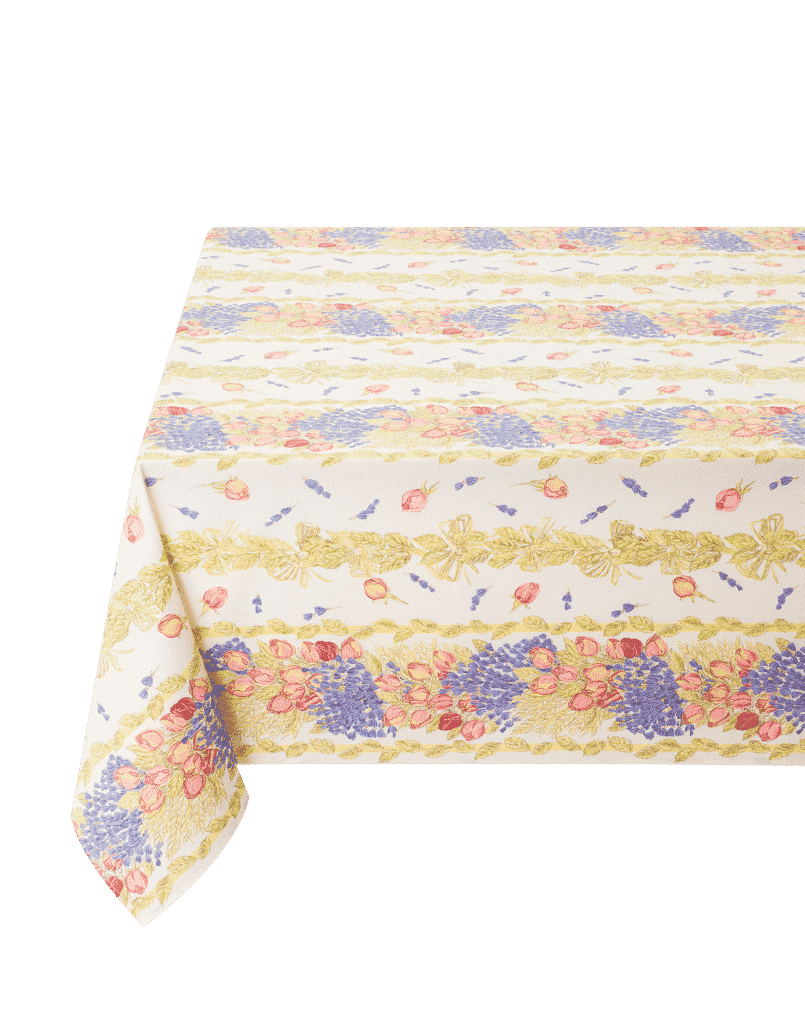 Rectangular tablecloth Roses and Lavender