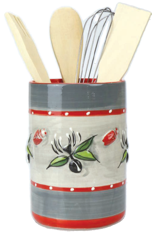 Olive Gris kitchen utensil holder