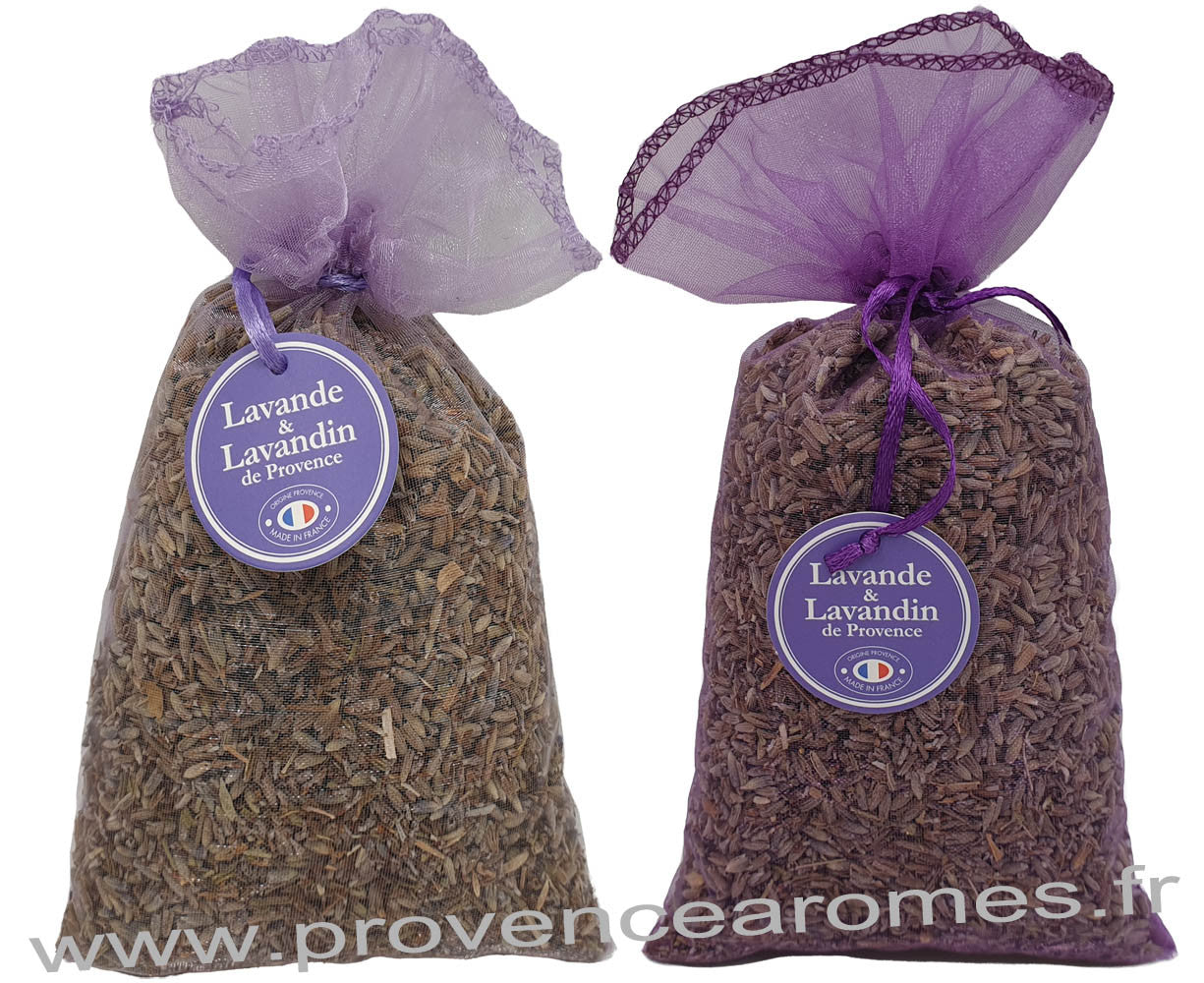Sacchetto di fiori di Lavanda e fiori di Lavandin in organza 11 gr