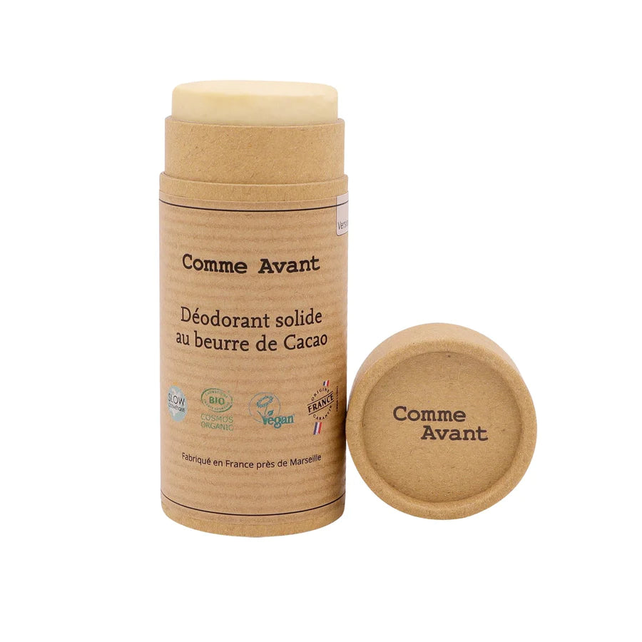 Deodorante stick dalla consistenza fondente e cremosa disponibile al naturale più tre profumazioni, prodotti naturali comme avant come in provenza
