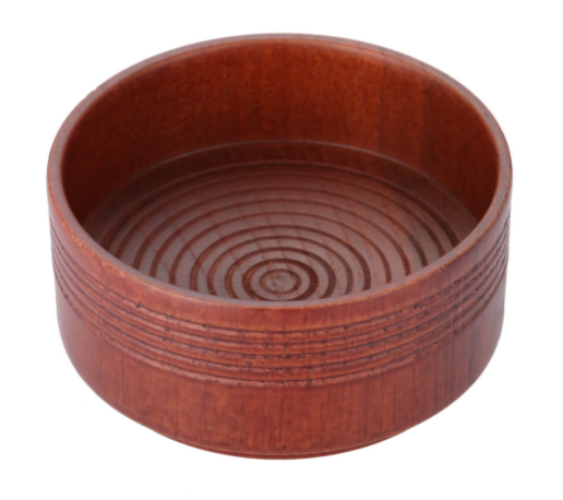 Elegante porta sapone da barba in legno diametro 8 cm, come in provenza