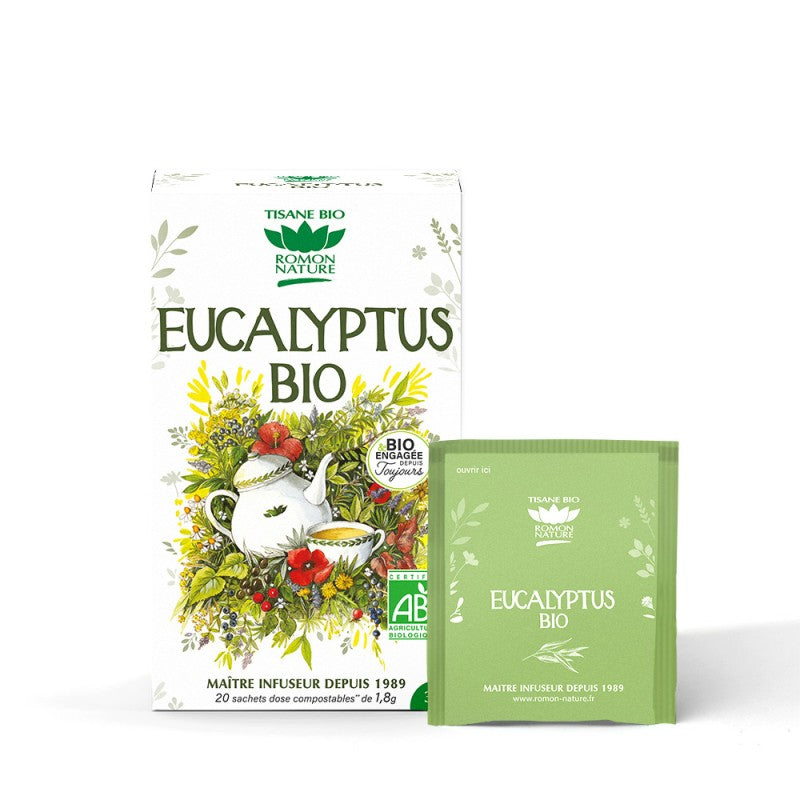 Tisana con foglie di eucalipto provenienti da agricoltura biologica, come in provenza