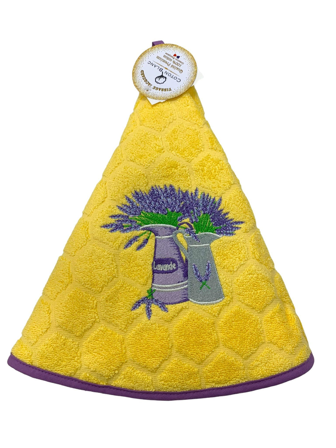 Asciugamani rotondi provenzali in spugna jacquard ricamati 7 colori