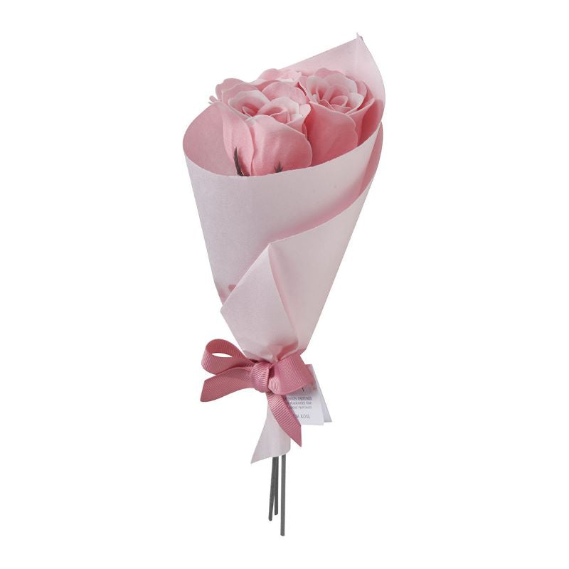 Bouquet di tre rose di sapone profumate alla Rosa in due colorazioni