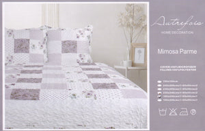 Apri immagine nella presentazione, Boutis provenzale Mimosa Parme matrimoniale e una piazza
