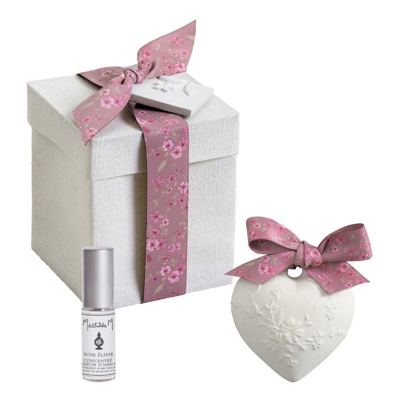 Cofanetto con decoro Les Present de Mathilde profumazione Rose Elixir