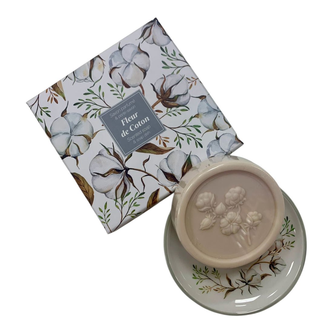 Cofanetto porta sapone e saponetta Fleur de Coton