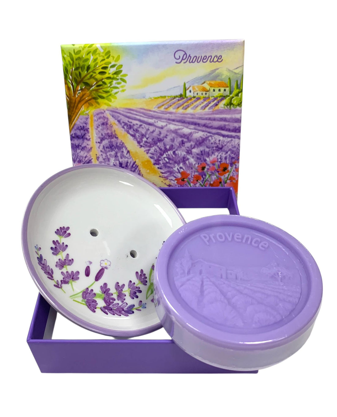 Cofanetto porta sapone e saponetta Lavanda