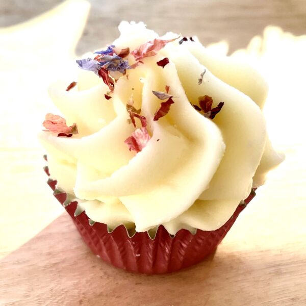 Cup cake fondant burro di cacao e karité bio alla Rosa Carmen Savonnerie de Bormes