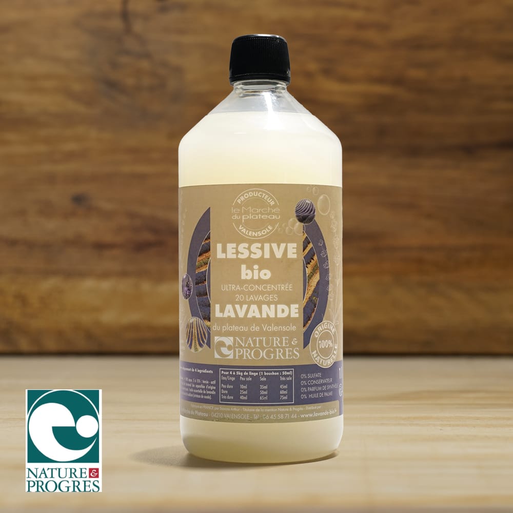 Detersivo liquido per bucato (Lessive) alla Lavanda Bio 1 LITRO 5 LITRI