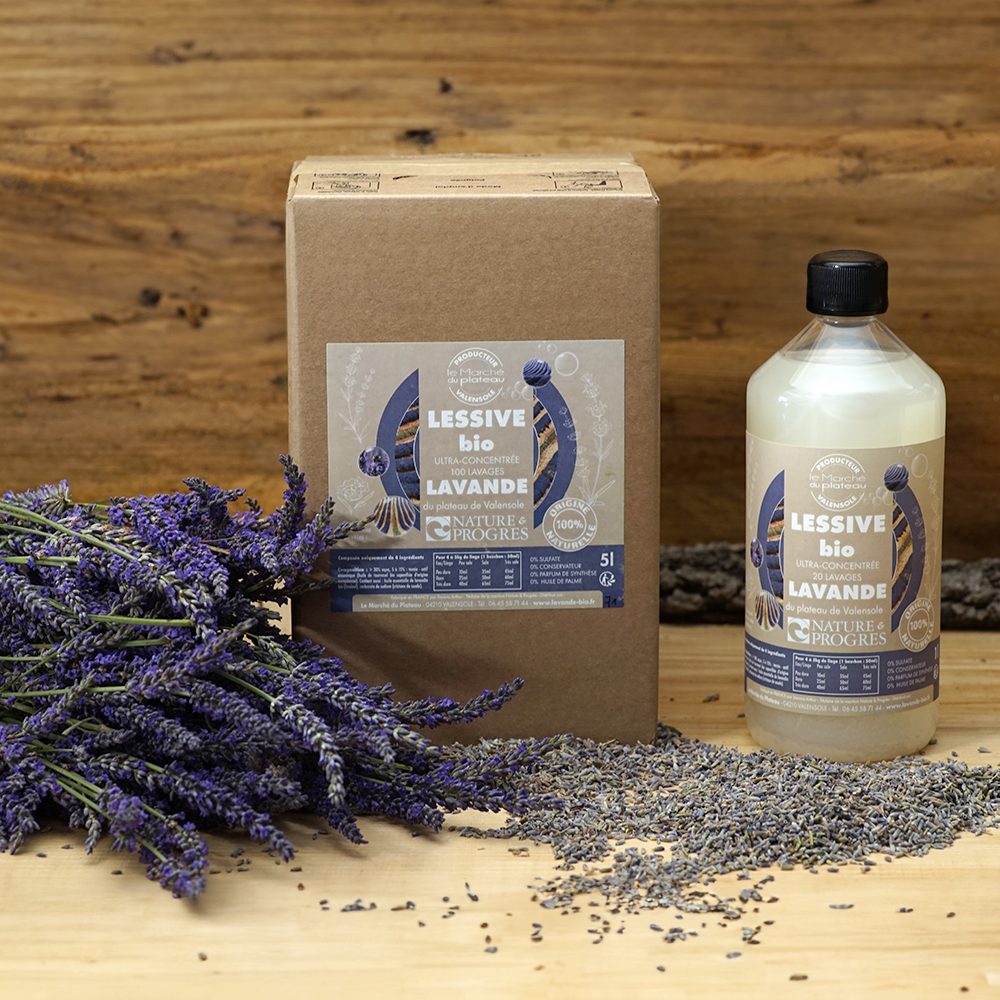Detersivo liquido per bucato (Lessive) alla Lavanda Bio 1 LITRO 5 LITRI