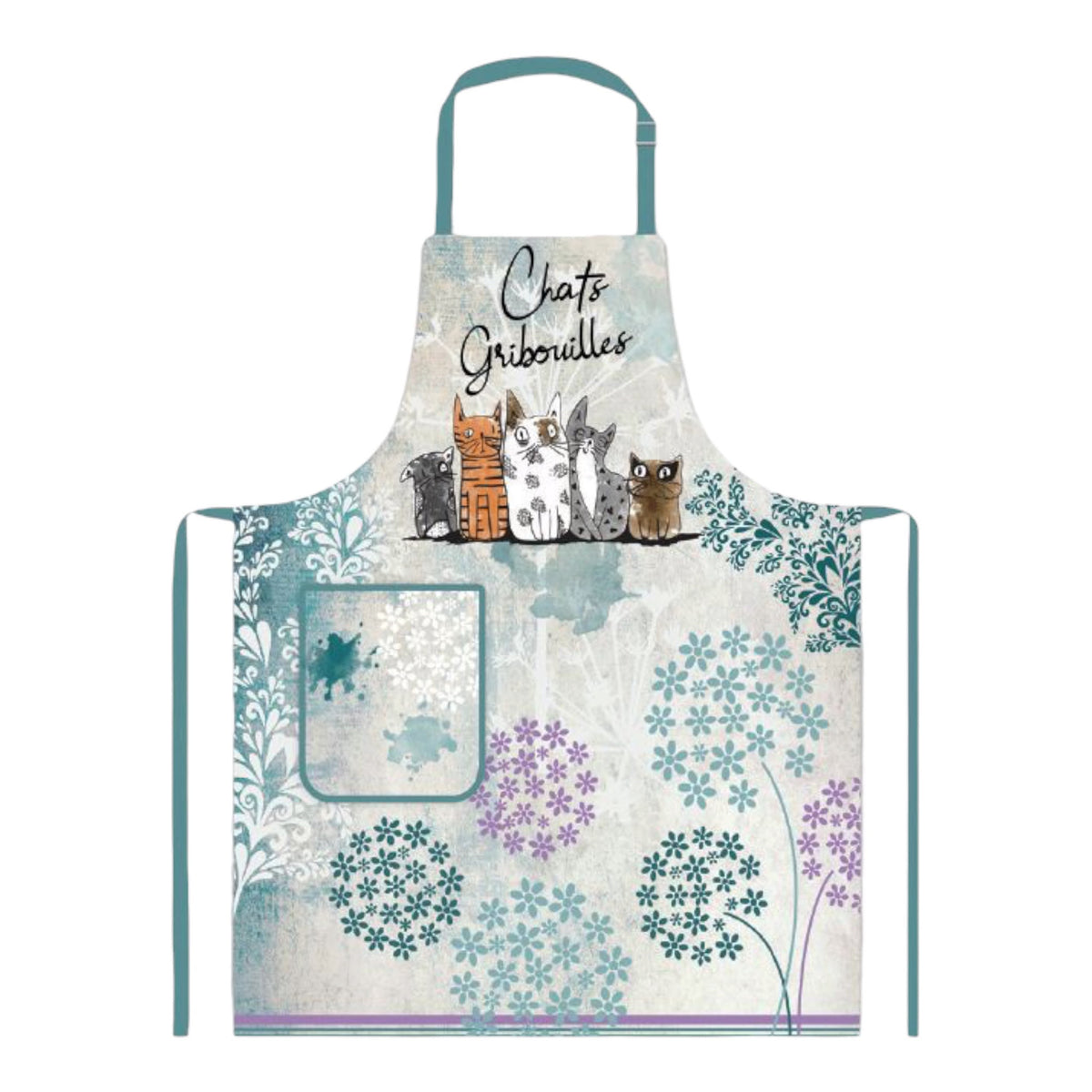 Grembiule da cucina Chats Gribuilles Coton Blanc