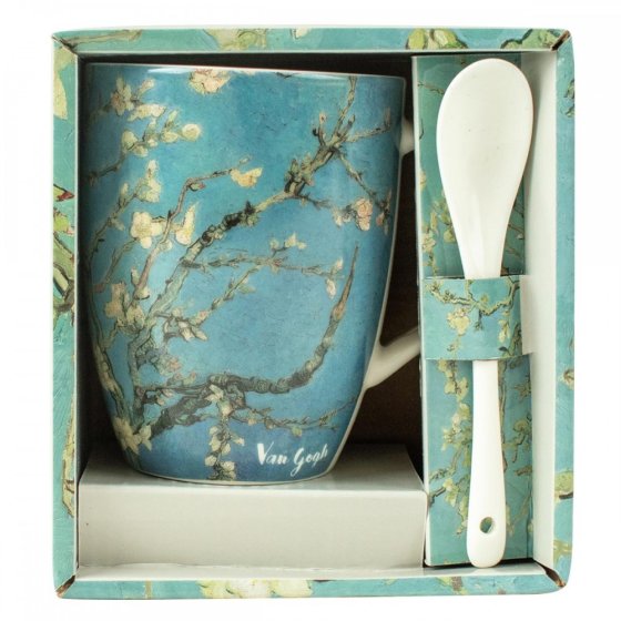 Mug con cucchiaio Ramo di Mandorlo in fiore Van Gogh