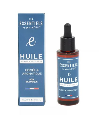 Olio per barba e baffi Les Essentiels certificato biologico