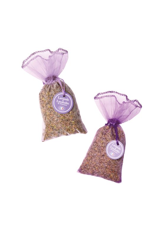 Sacchetto di fiori di Lavanda e fiori di Lavandin in organza 11 gr