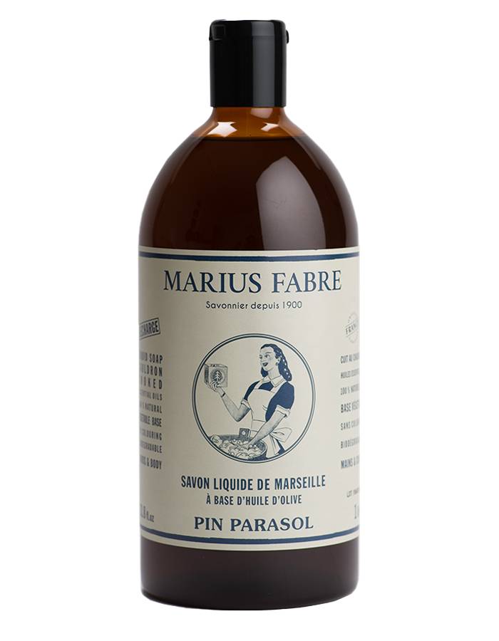 l sapone liquido di Marsiglia profumazione pino marittimo della linea “Marius Fabre Nature” viene cotto in un calderone senza l&