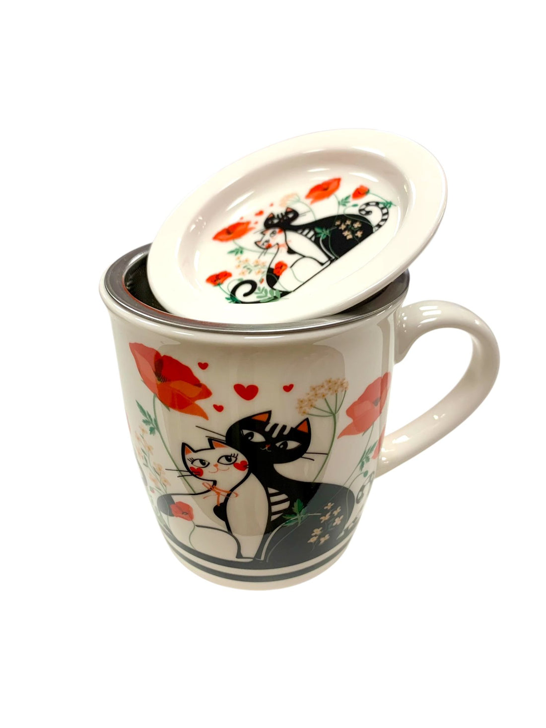 Tazza tisaniera in ceramica Gatto Carlie