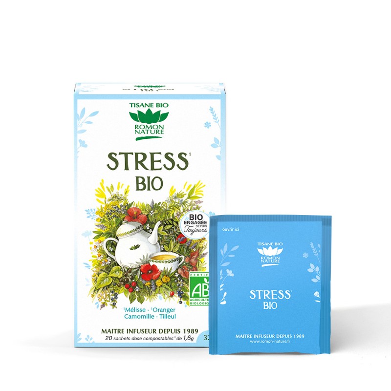 Tisana Anistress biologica un mix di 4 piante officinali scelte per il loro potere rilassante, come in provenza