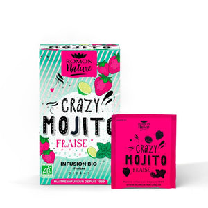 ottima tisana al gusto di mojito alla fragola da gustare calda o fredda