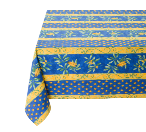 Tovaglia Antimacchia Cigale Blu Tissus Toselli 120x150