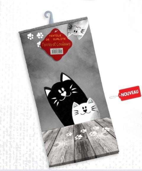 &quot;Chat&quot; kitchen towel